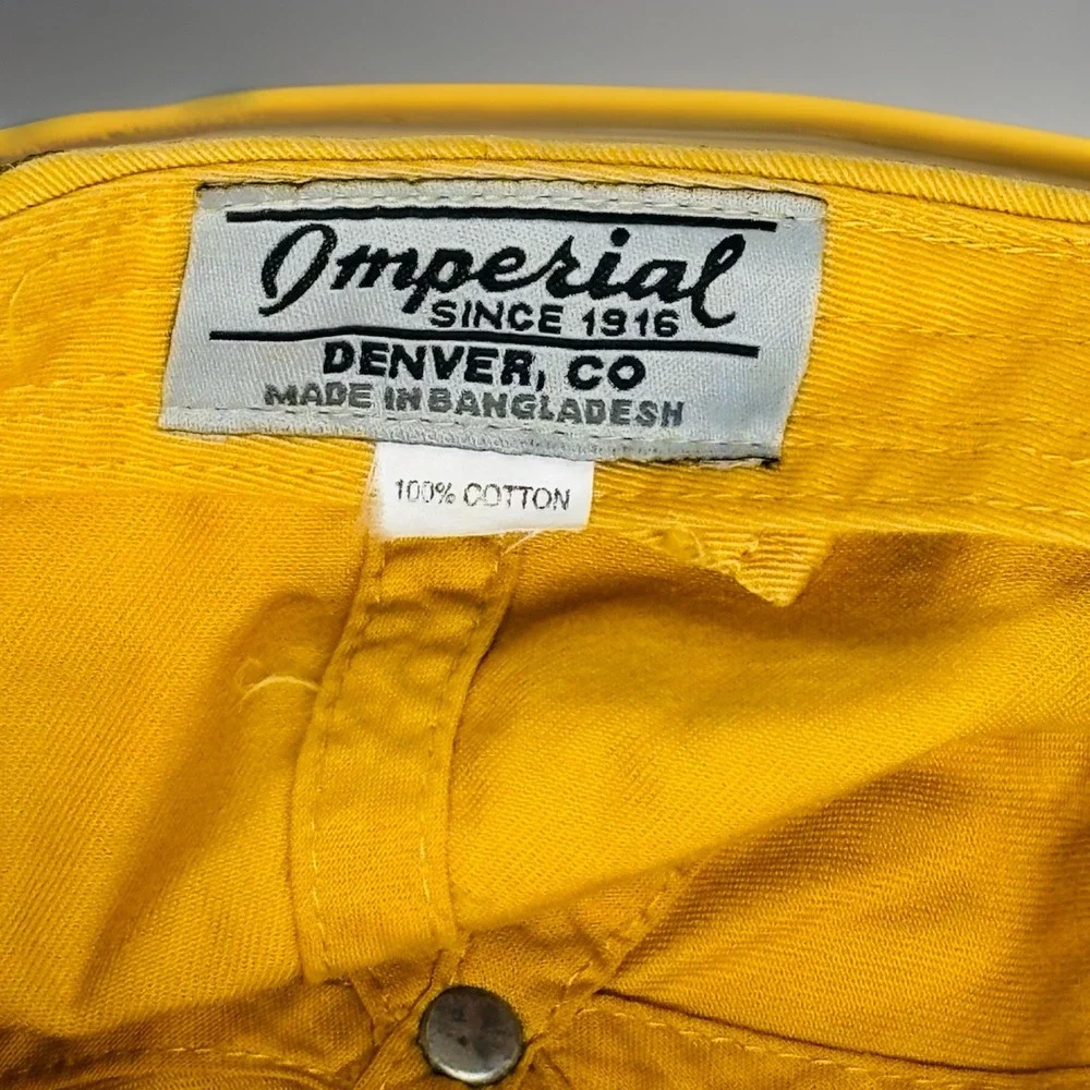 Imperial Gore Creek Flyfisherman Hat Vail Colorado Fishing Yellow Dad Cap Strap